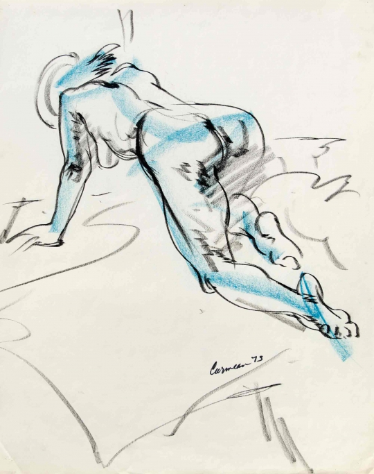 Unknown (Female on hands and knees), by Harry Carmean