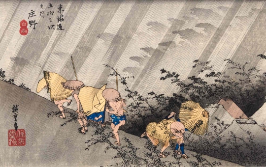 Sudden Shower at Shono by Ando Hiroshige