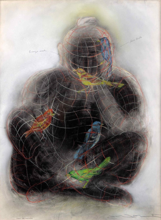 Buddha Cage (catcher) by Terry Allen